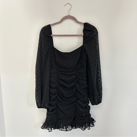 Lovers and Friends Arielle Polka Dot Mini Dress in Black - Picture 2 of 6